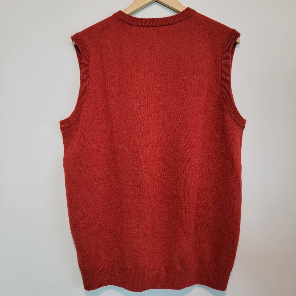 WoolOvers Sweater Vest Sz L  Soft Merino Wool Cashmere Golf Preppy Tennis Club